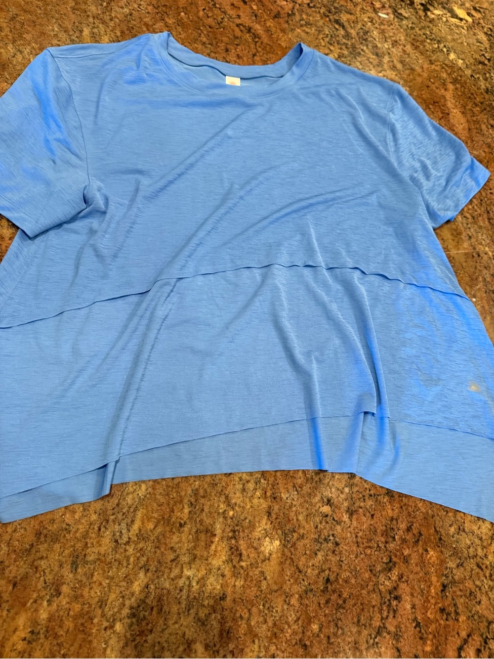 Light Blue Layered Short-Sleeve Tee